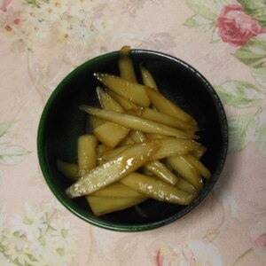 圧力鍋で簡単！葉ごぼうのごぼうの煮物